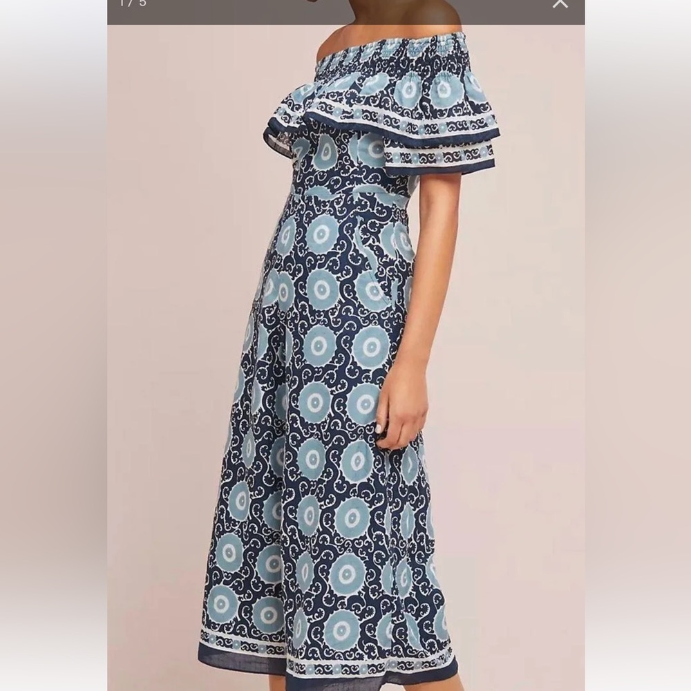 Kopal by Anthropologie jumpsuit off the shoulder size M